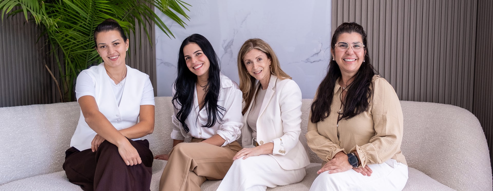 A photo of our amazing team together smiling